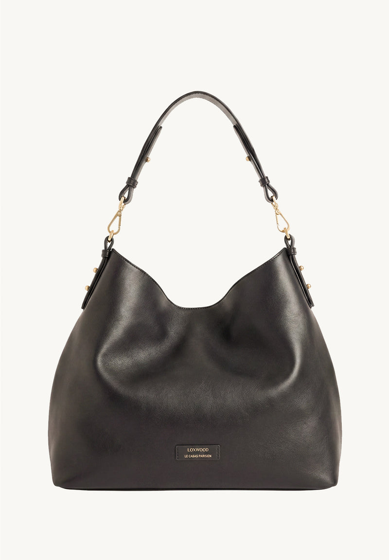 SHARON - Sac hobo en cuir lisse doublé velours