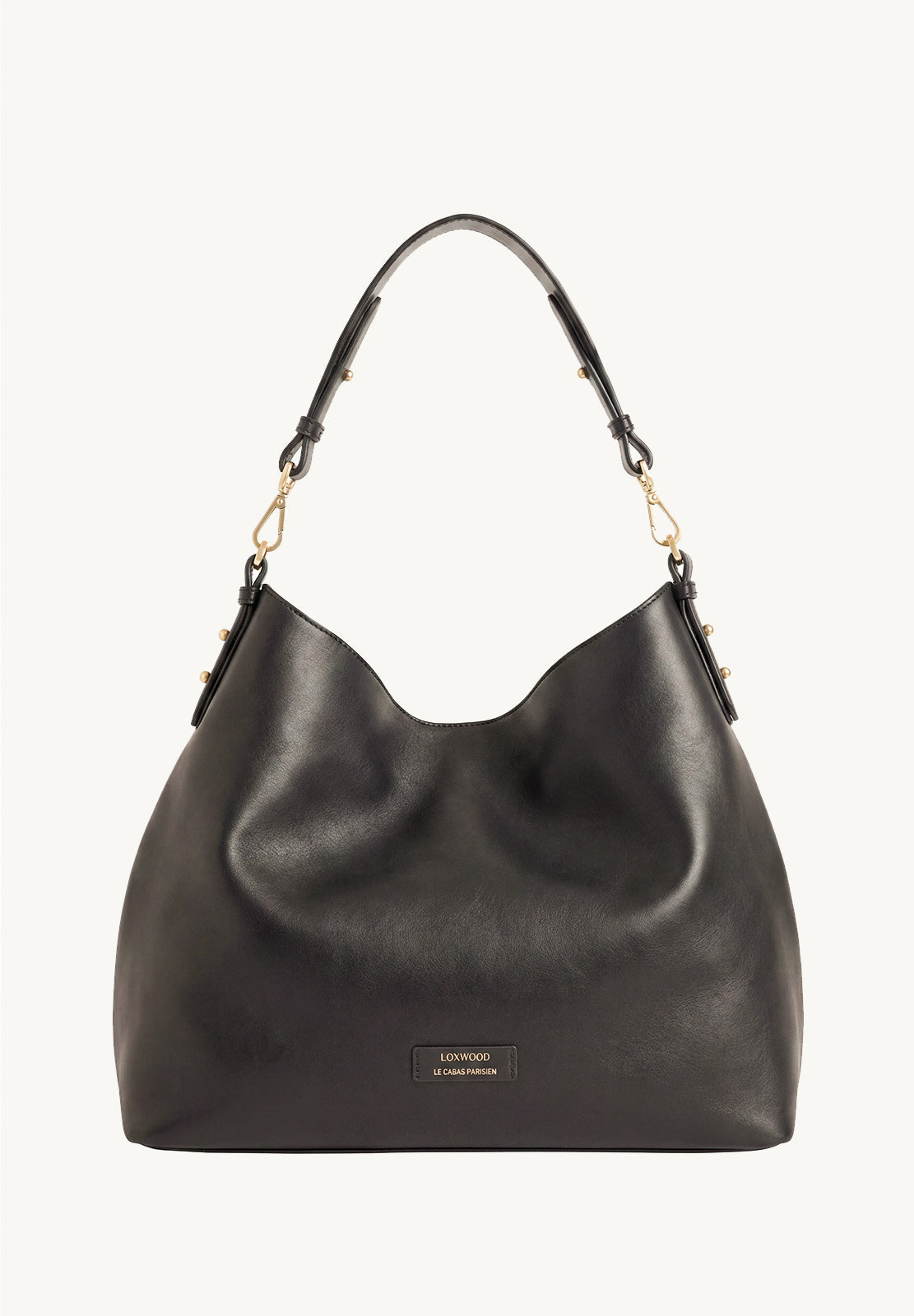 SHARON - Sac hobo en cuir lisse doublé velours