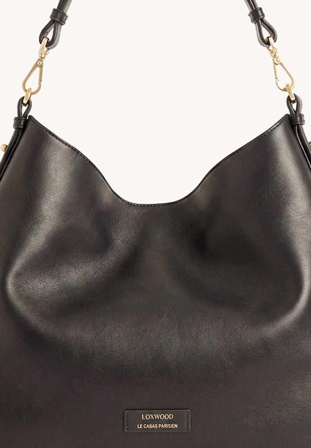 SHARON - Sac hobo en cuir lisse doublé velours