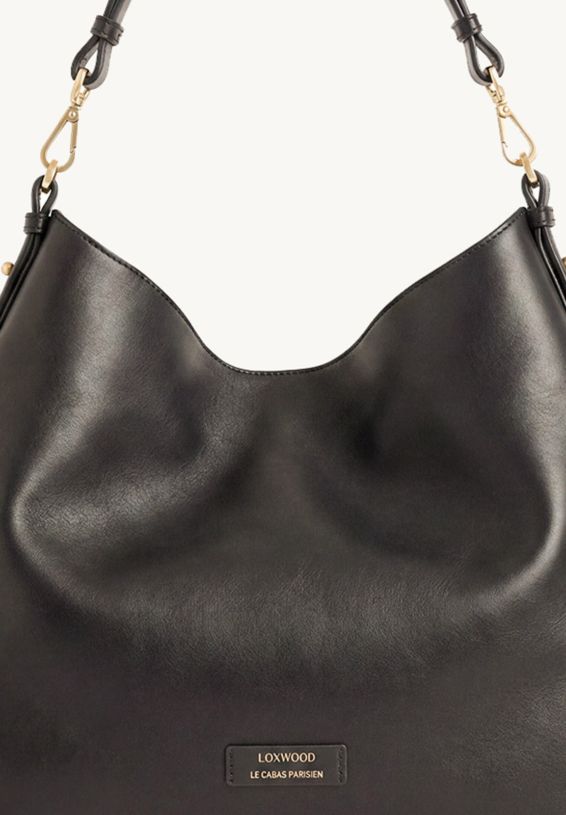 SHARON - Sac hobo en cuir lisse doublé velours