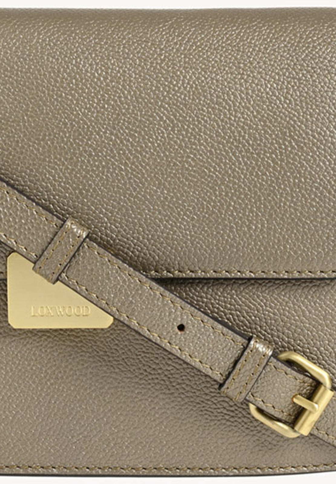SÈVRES - Petit sac bandoulière en cuir grainé Bronze