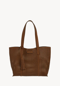 ODEON - Small perforated leather Brandy