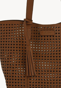 ODEON - Small perforated leather Brandy