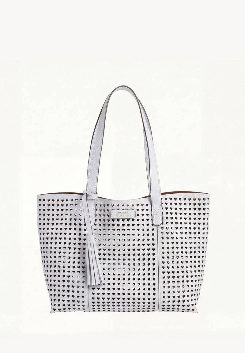 ODEON - Small perforated leather Chalk