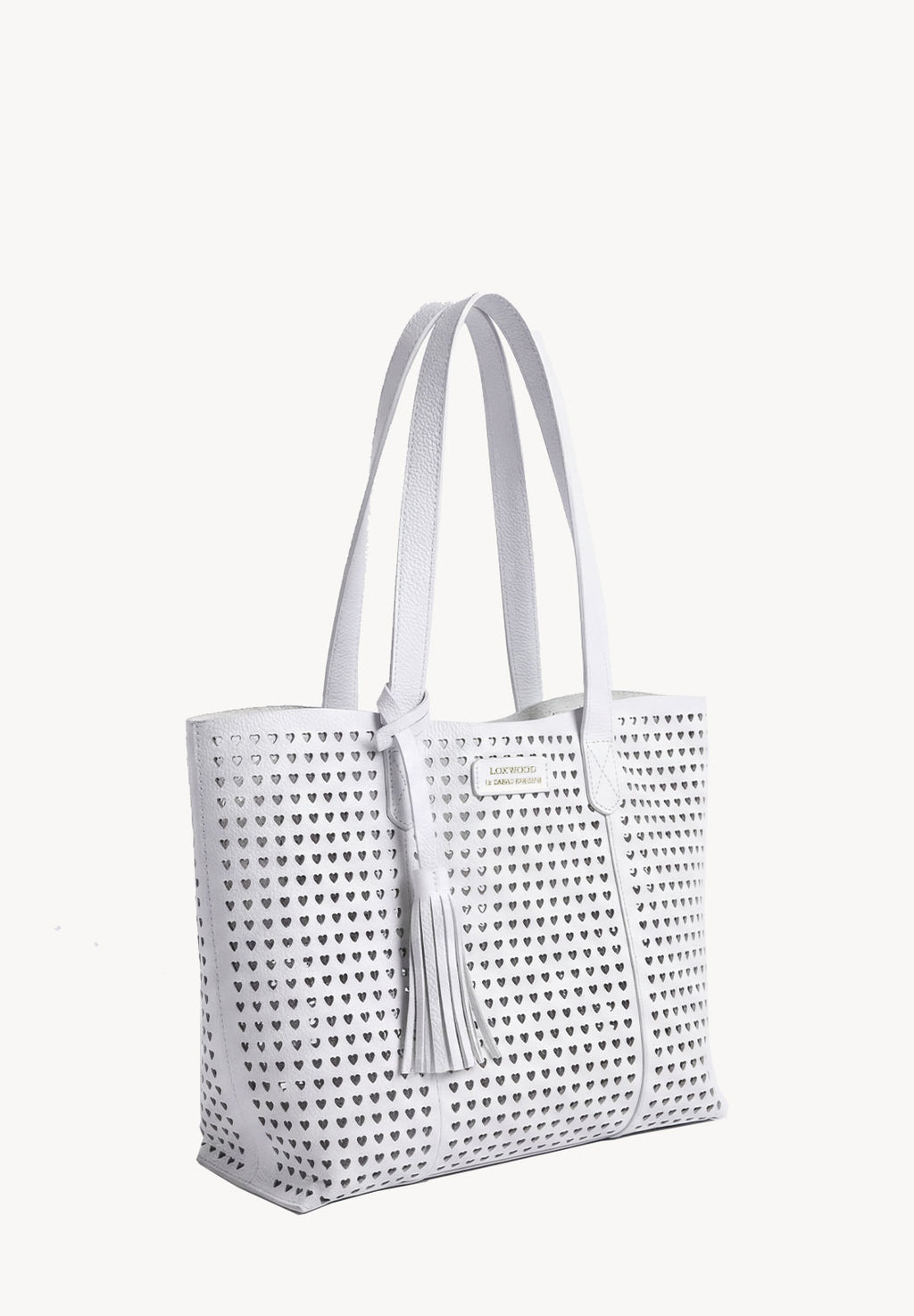 ODEON - Small perforated leather Chalk