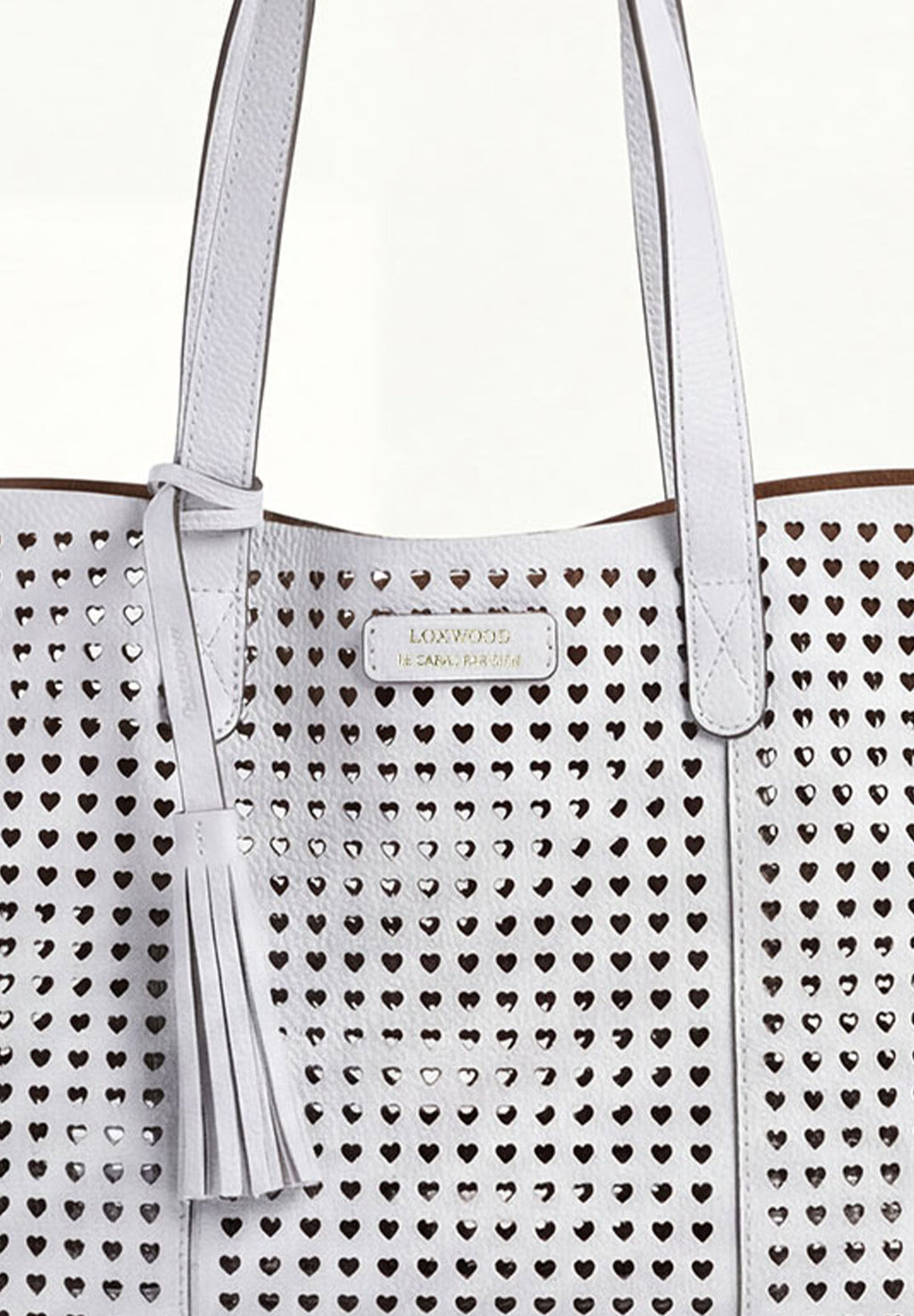 ODEON - Small perforated leather Chalk