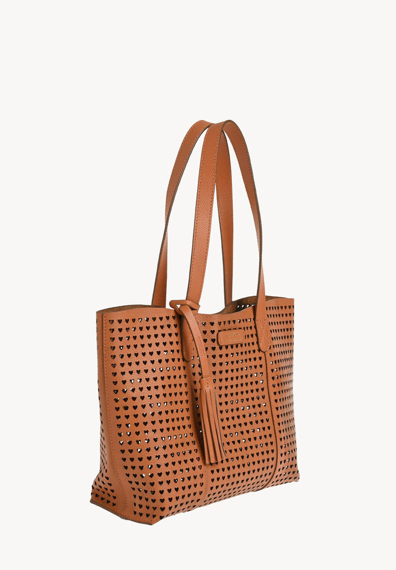 ODEON - Small in perforated leather