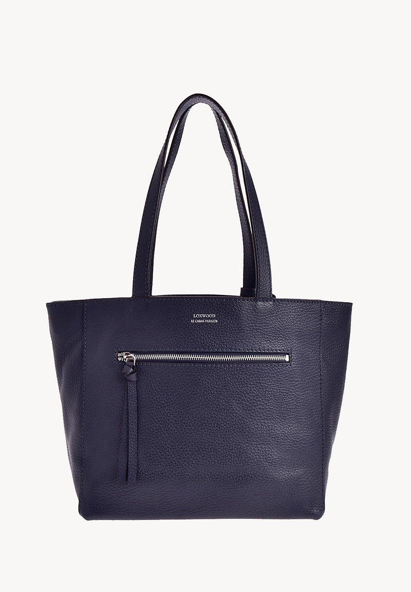MONTMARTRE - Grained leather shoulder tote bag