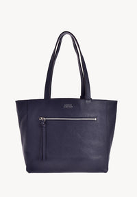 MONTMARTRE - Grained leather shoulder tote bag