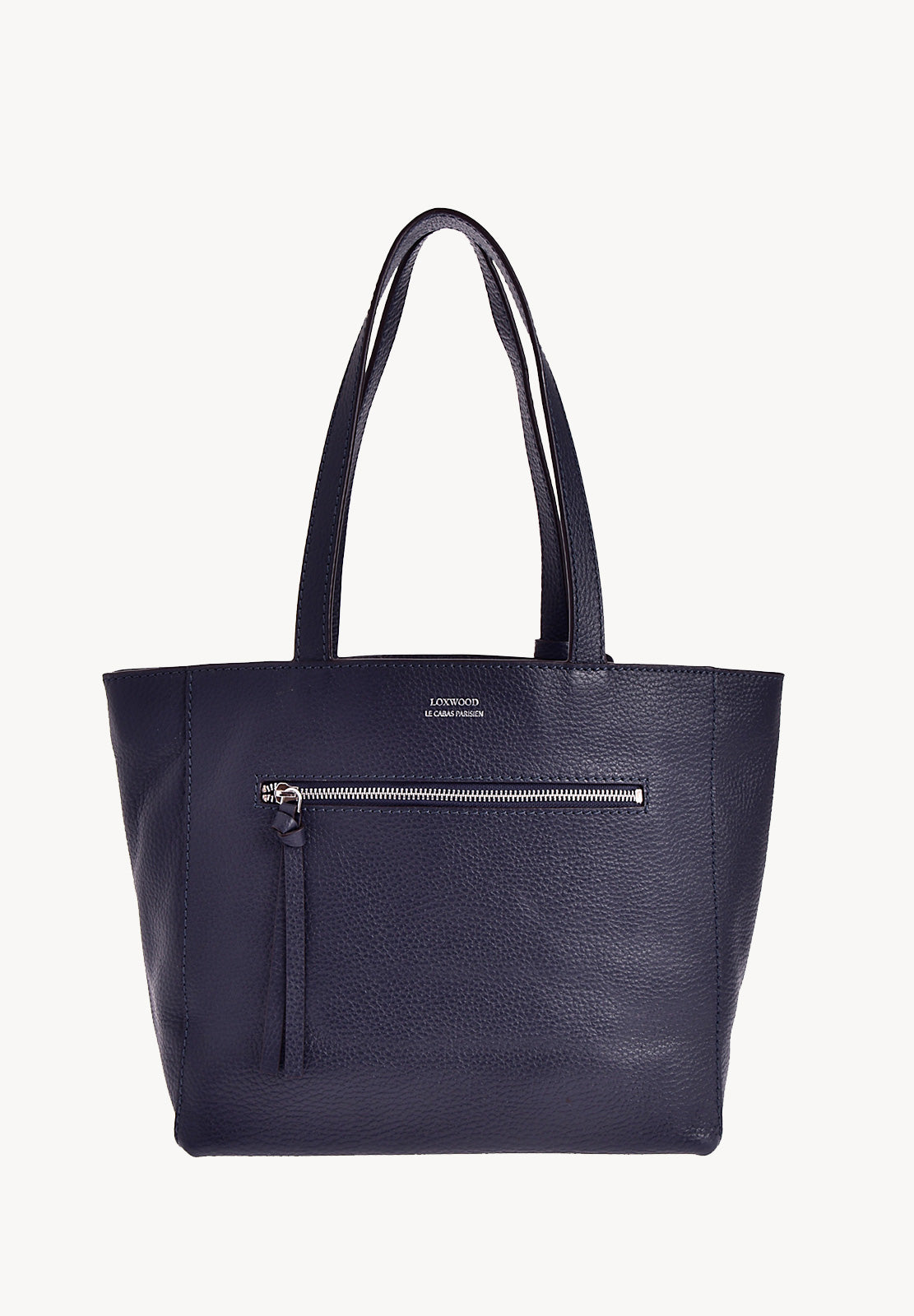 MONTMARTRE - Grained leather shoulder tote bag