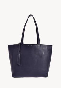 MONTMARTRE - Grained leather shoulder tote bag