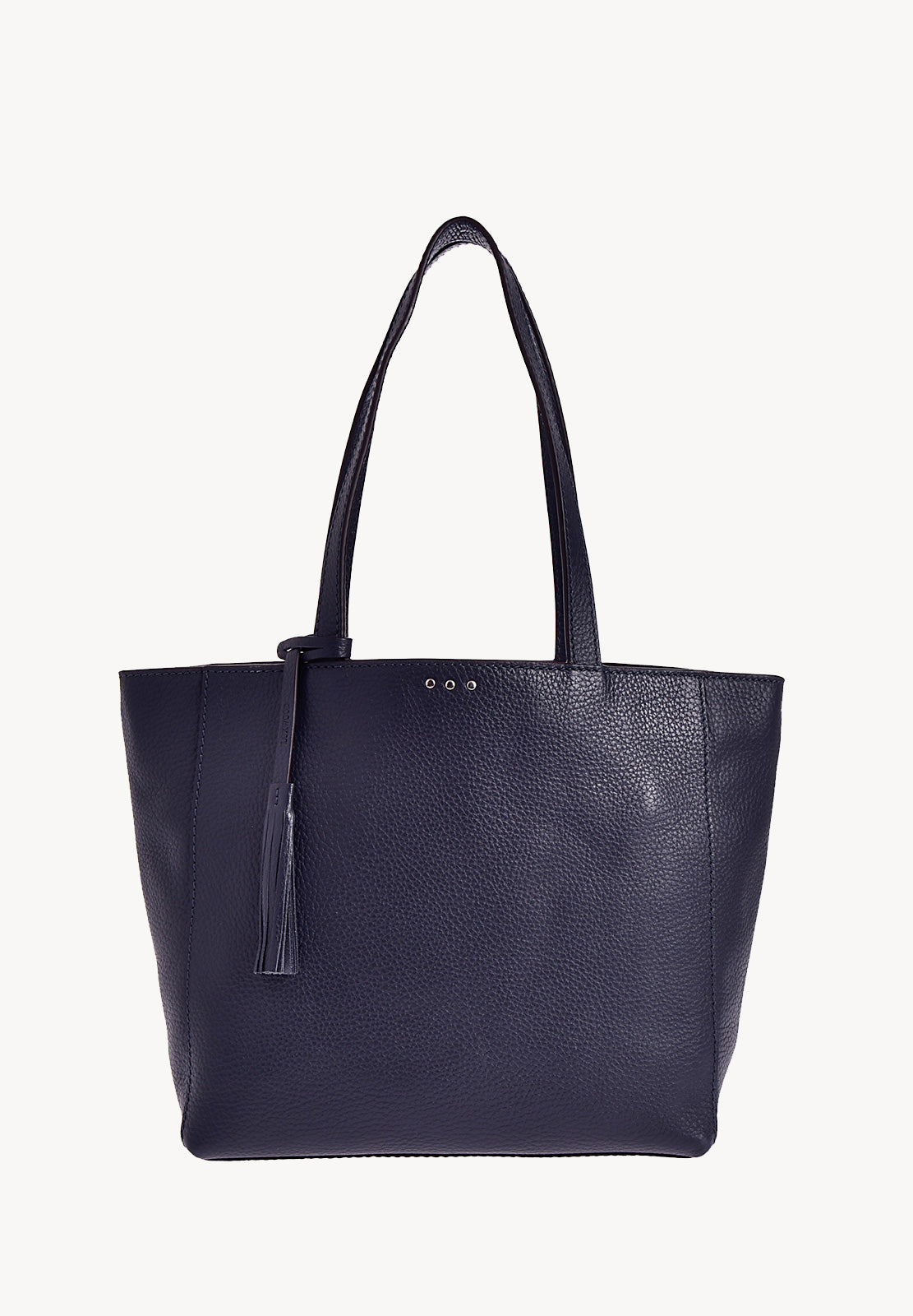 MONTMARTRE - Grained leather shoulder tote bag
