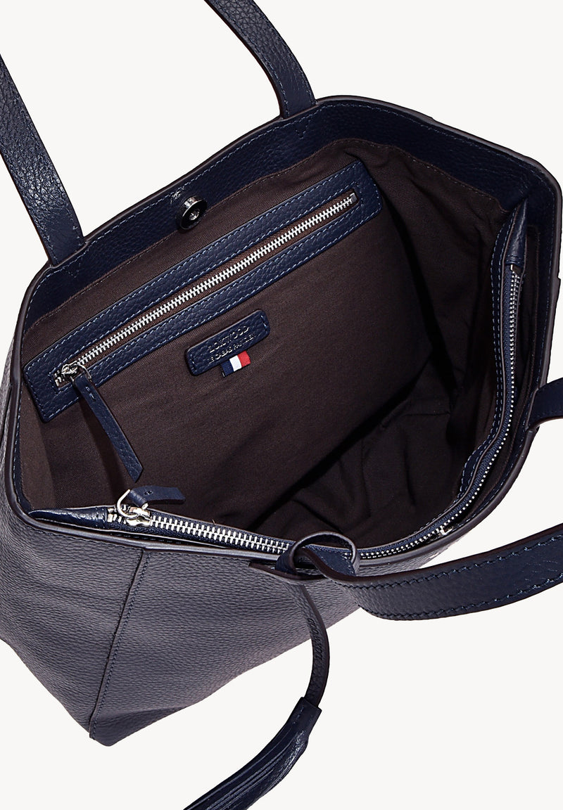 MONTMARTRE - Grained leather shoulder tote bag
