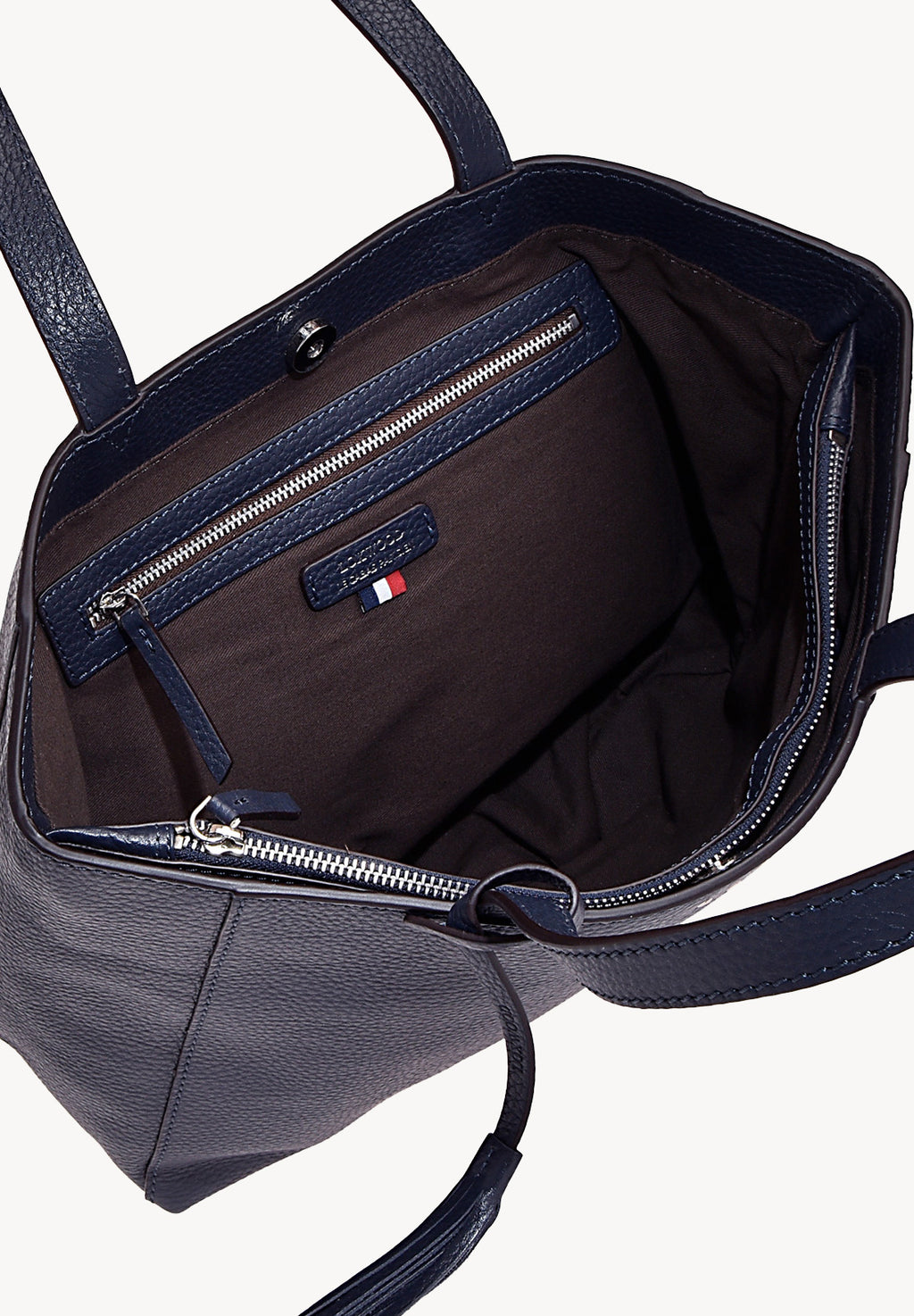 MONTMARTRE - Grained leather shoulder tote bag