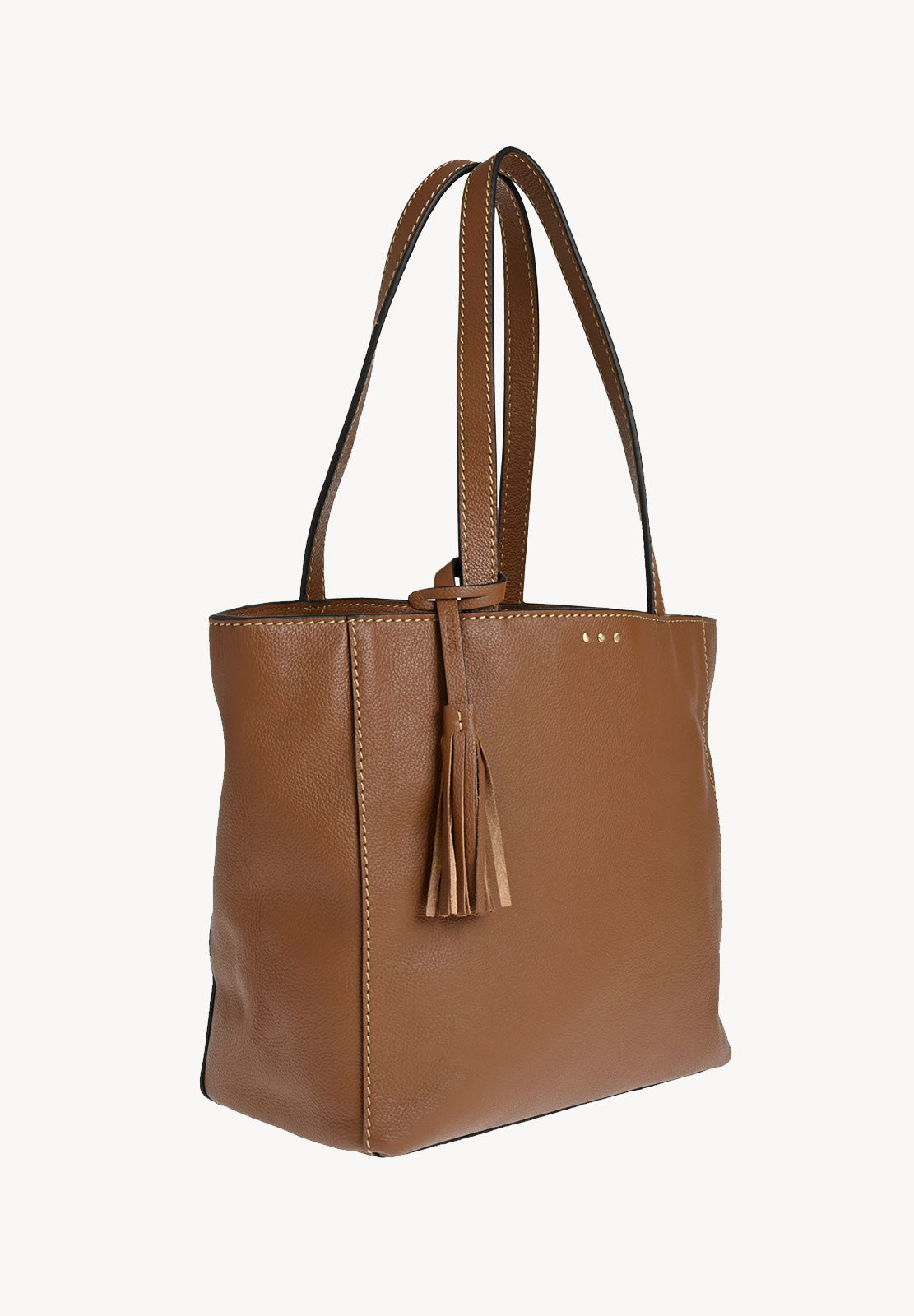 MONTMARTRE - Sac cabas porté épaule en cuir grainé
