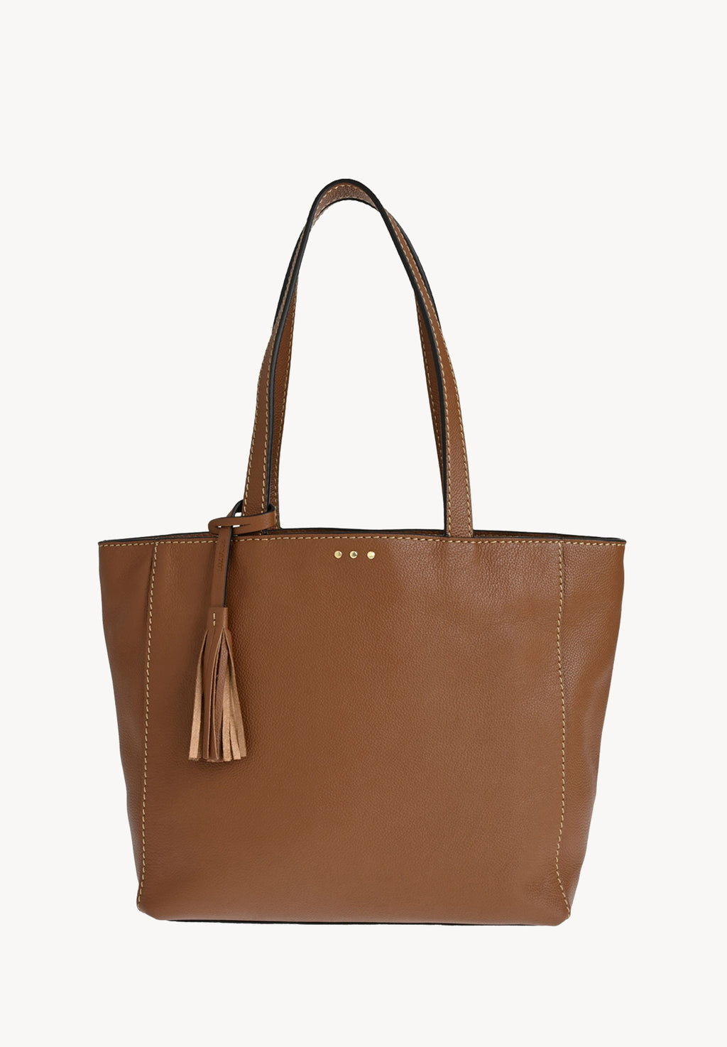 MONTMARTRE Sac cabas porté épaule en cuir grainé