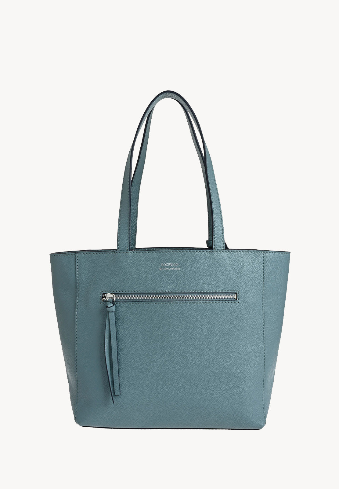 MONTMARTRE - Grained leather shoulder tote bag