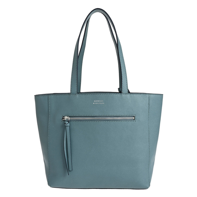 MONTMARTRE - Grained leather shoulder tote bag