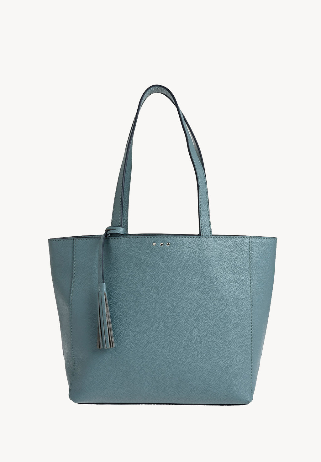 MONTMARTRE - Grained leather shoulder tote bag