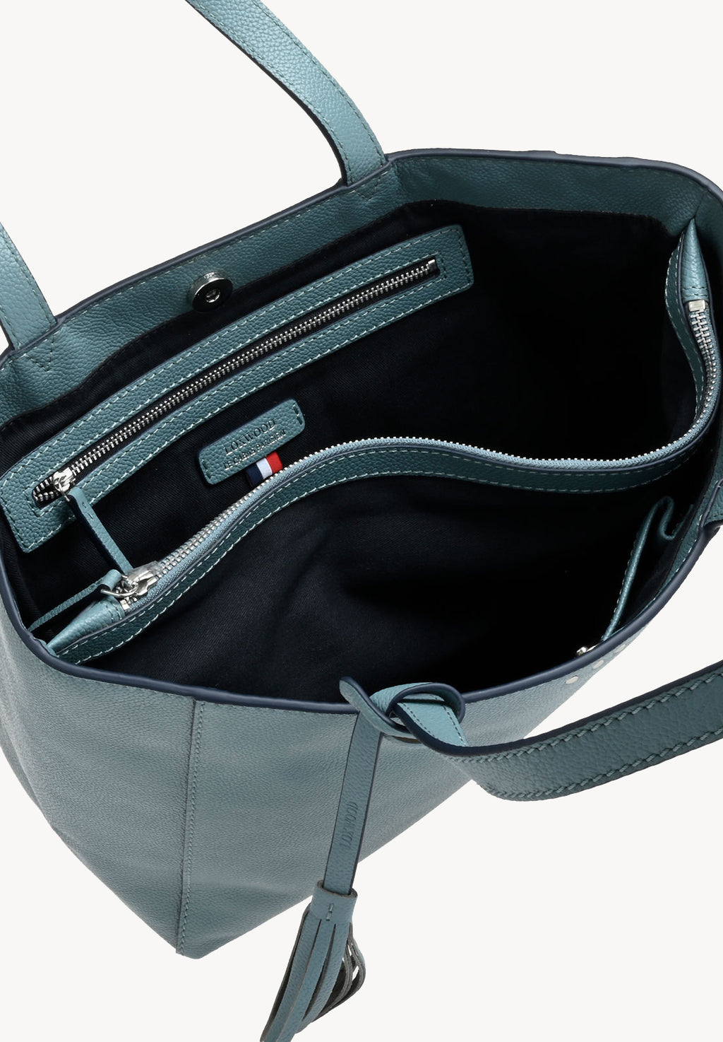 MONTMARTRE - Grained leather shoulder tote bag