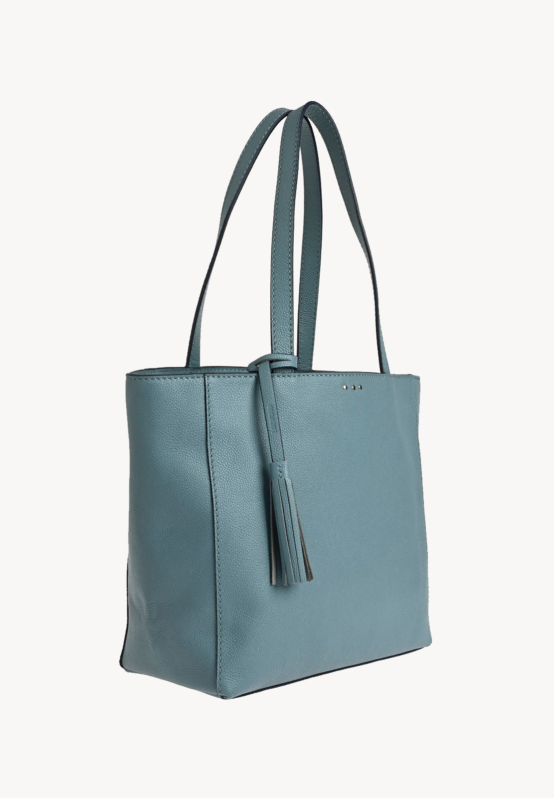 MONTMARTRE - Grained leather shoulder tote bag