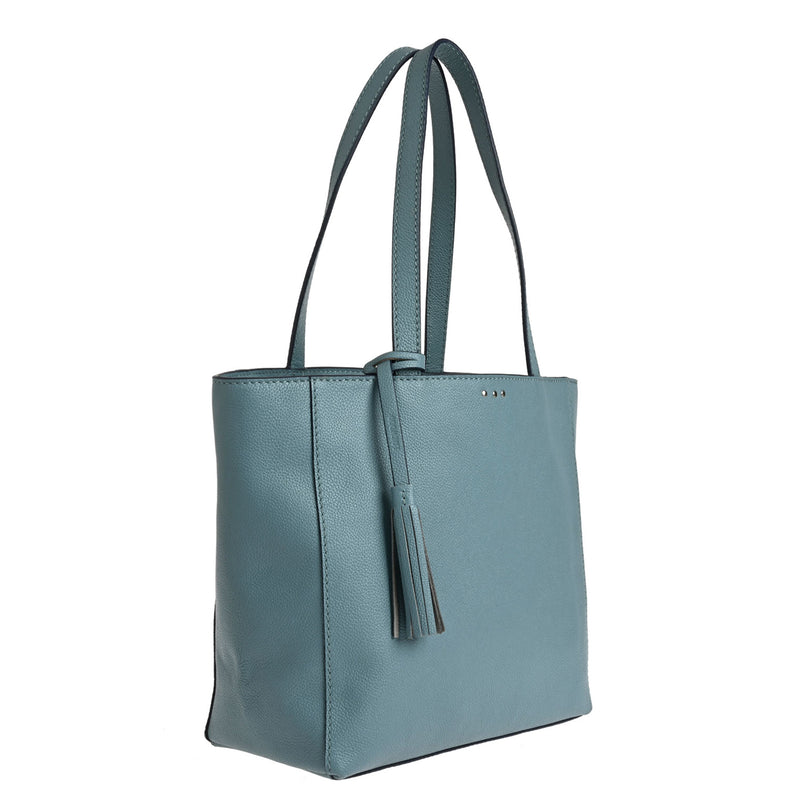 MONTMARTRE - Grained leather shoulder tote bag