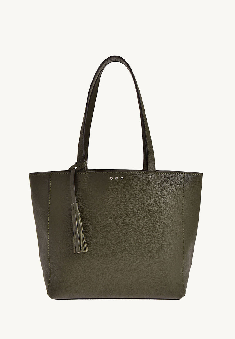 MONTMARTRE - Sac cabas porté épaule en cuir grainé