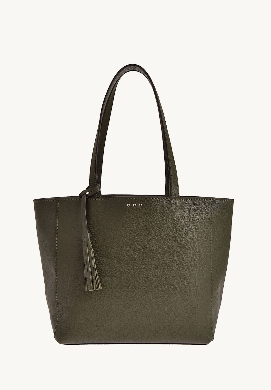MONTMARTRE - Grained leather shoulder tote bag