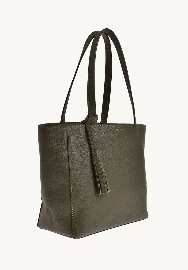 MONTMARTRE - Sac cabas porté épaule en cuir grainé