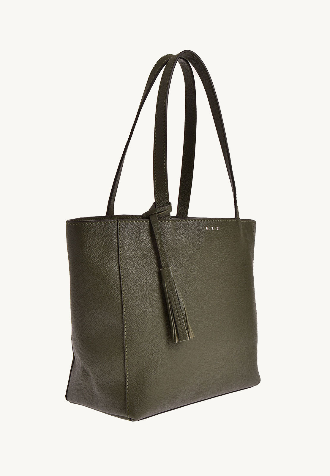 MONTMARTRE - Grained leather shoulder tote bag