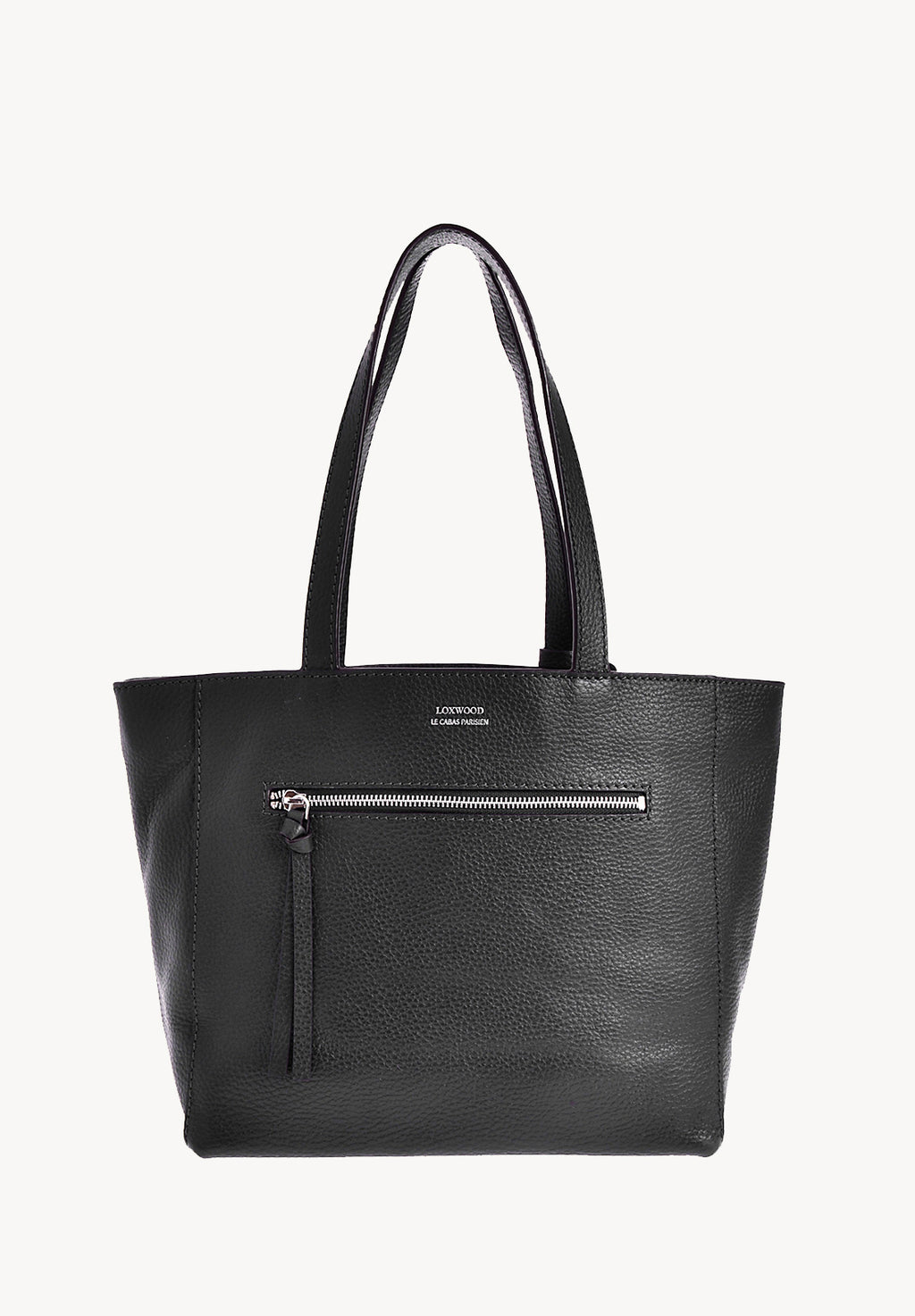 MONTMARTRE - Grained leather shoulder tote bag
