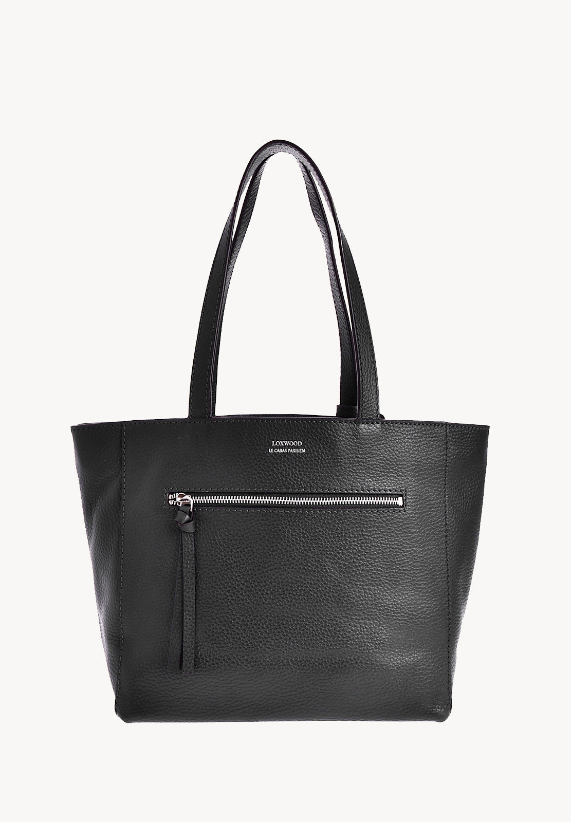 MONTMARTRE - Grained leather shoulder tote bag