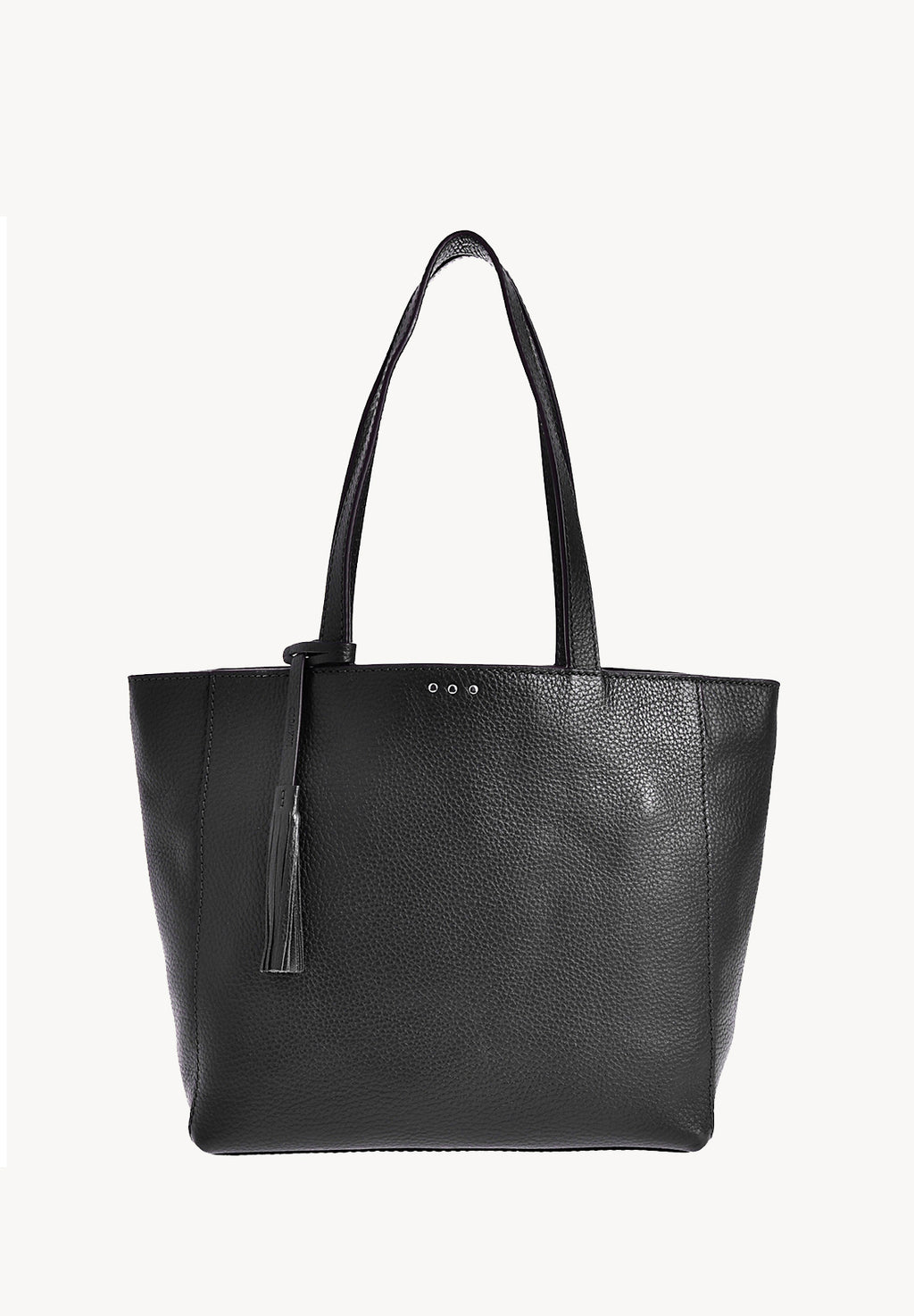 MONTMARTRE - Grained leather shoulder tote bag