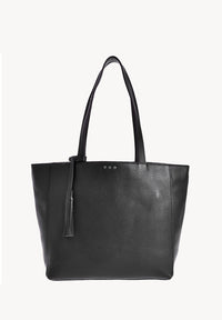 MONTMARTRE - Grained leather shoulder tote bag