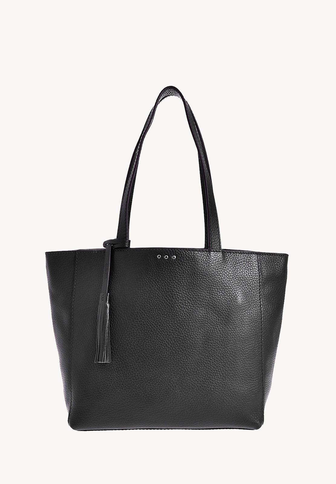 MONTMARTRE - Grained leather shoulder tote bag