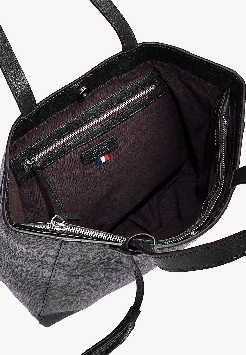 MONTMARTRE - Grained leather shoulder tote bag