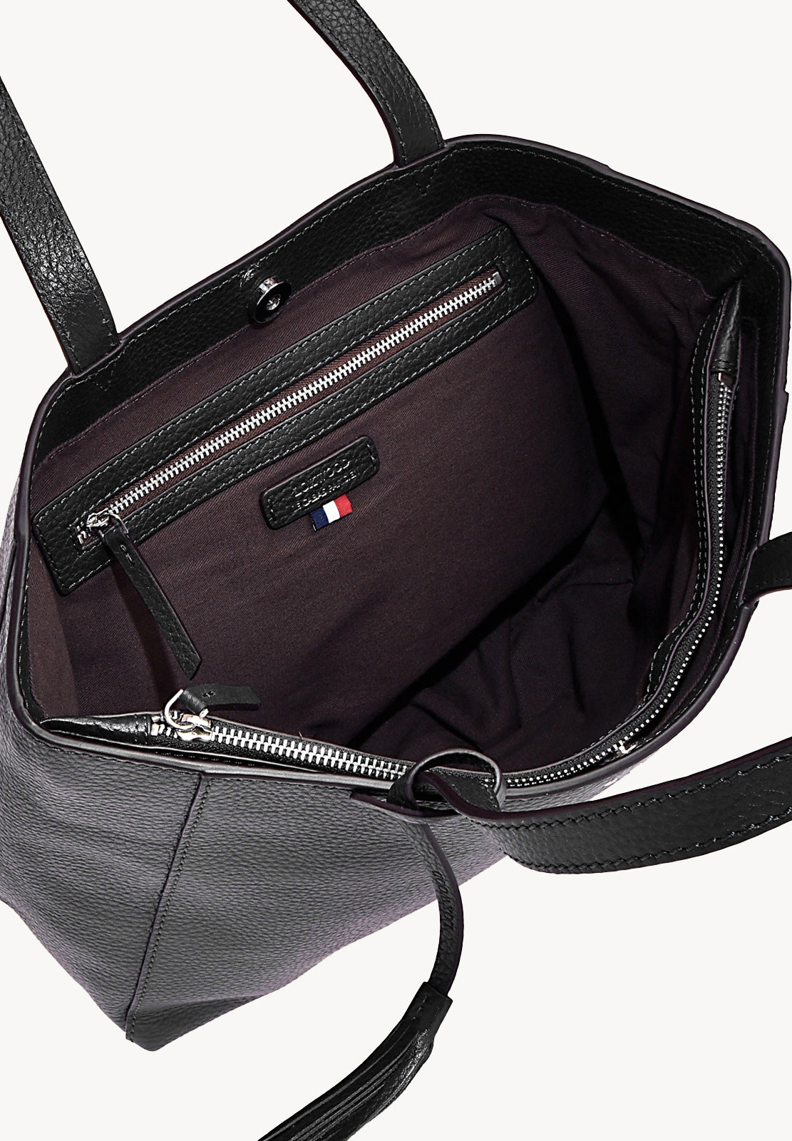 MONTMARTRE - Grained leather shoulder tote bag