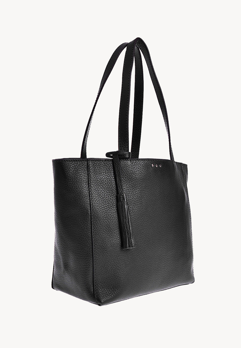 MONTMARTRE - Sac cabas porté épaule en cuir grainé