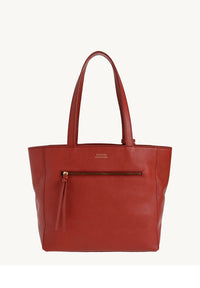 MONTMARTRE - Grained leather shoulder tote bag