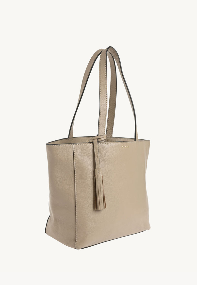 MONTMARTRE - Sac cabas porté épaule en cuir grainé
