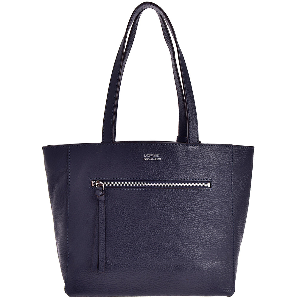 MONTMARTRE - Grained leather shoulder tote bag