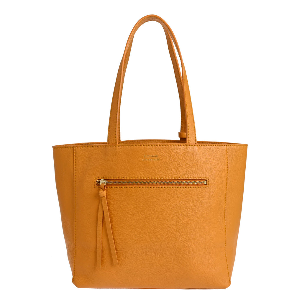 MONTMARTRE - Grained leather shoulder tote bag