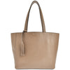 MONTMARTRE - Grained leather shoulder tote bag