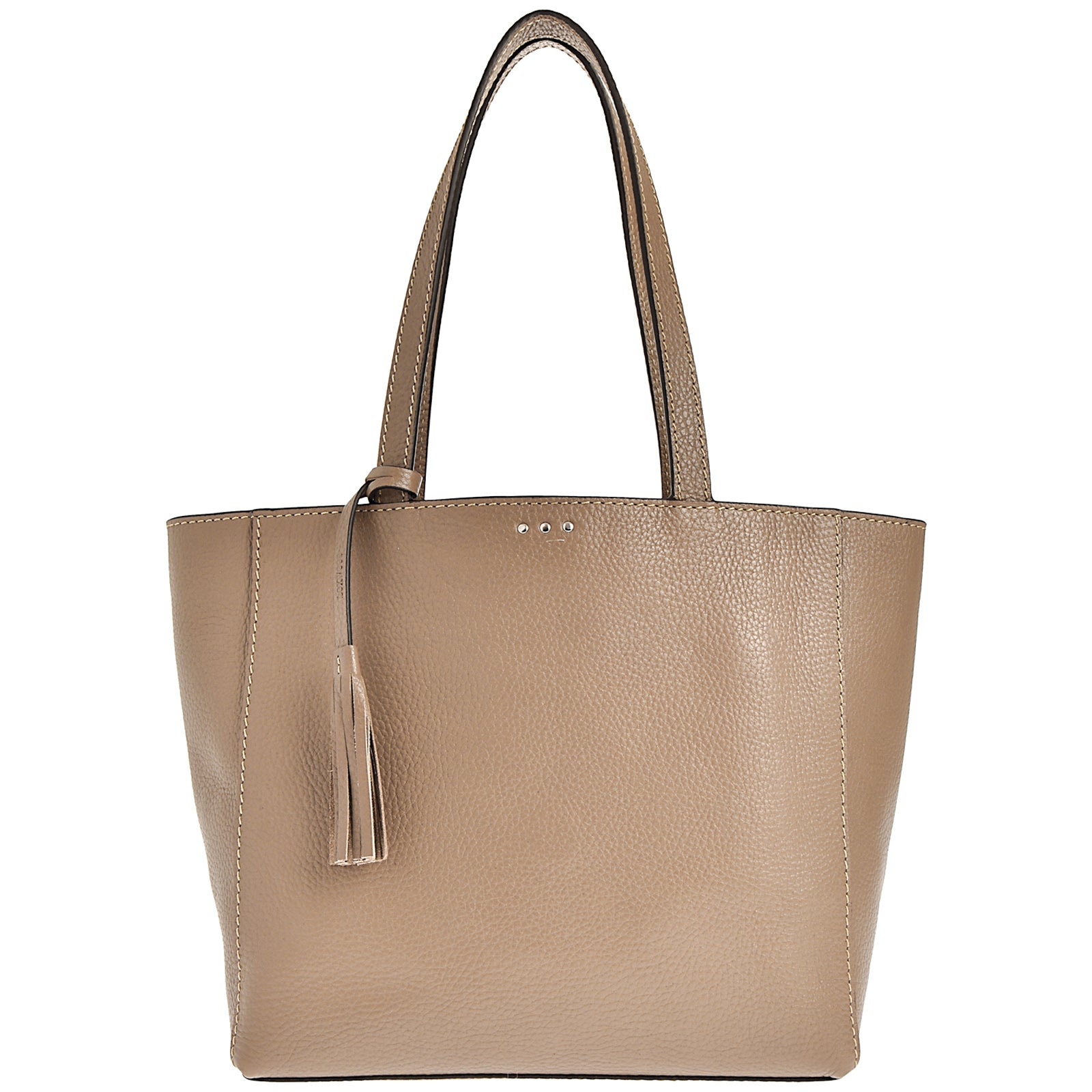 MONTMARTRE - Grained leather shoulder tote bag