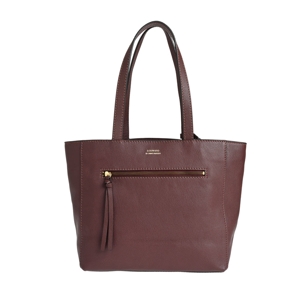 MONTMARTRE - Grained leather shoulder tote bag