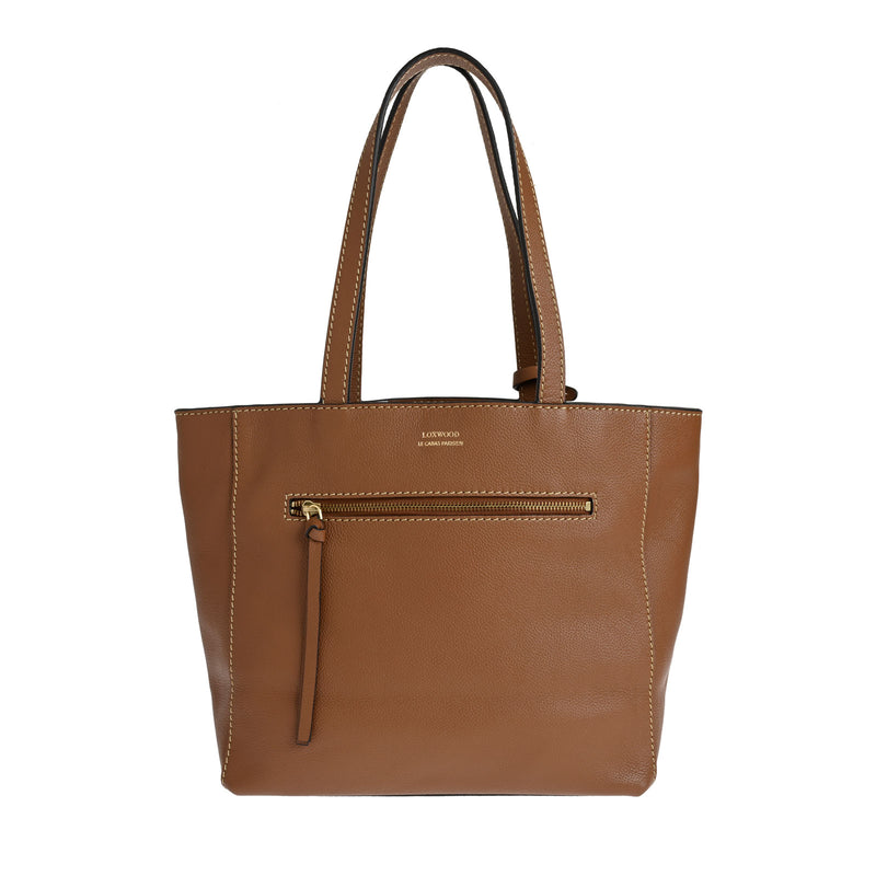 MONTMARTRE - Grained leather shoulder tote bag