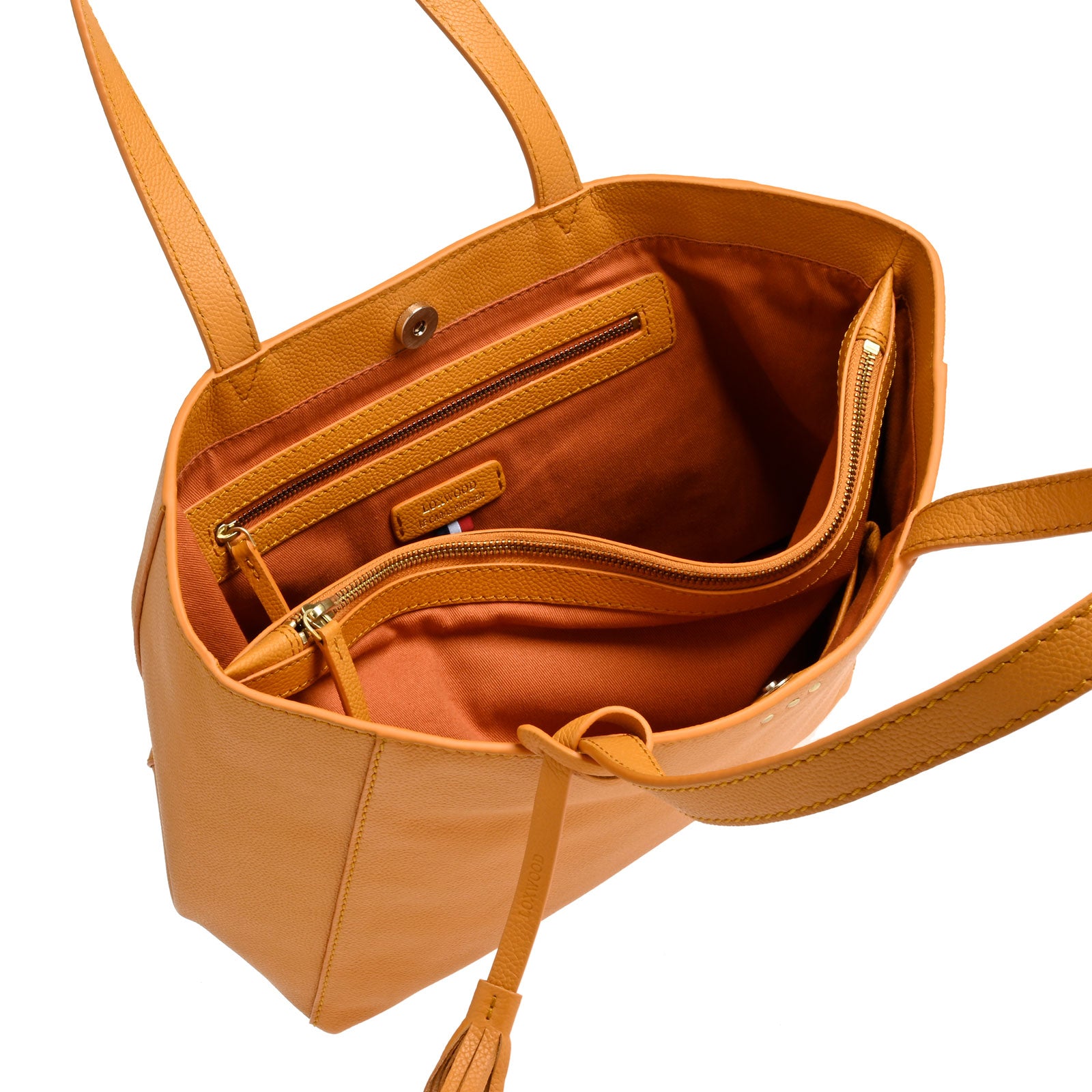 MONTMARTRE - Grained leather shoulder tote bag