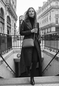 DEMI-LUNE - Sac en cuir grainé