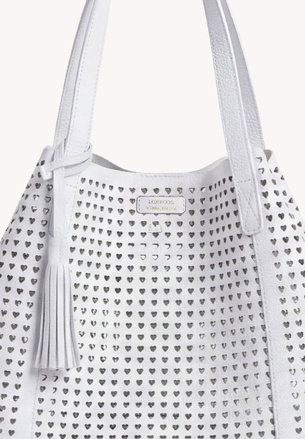 ODÉON - Sac cabas perforé cœur en cuir