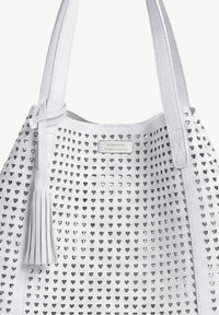 ODÉON - Sac cabas perforé cœur en cuir